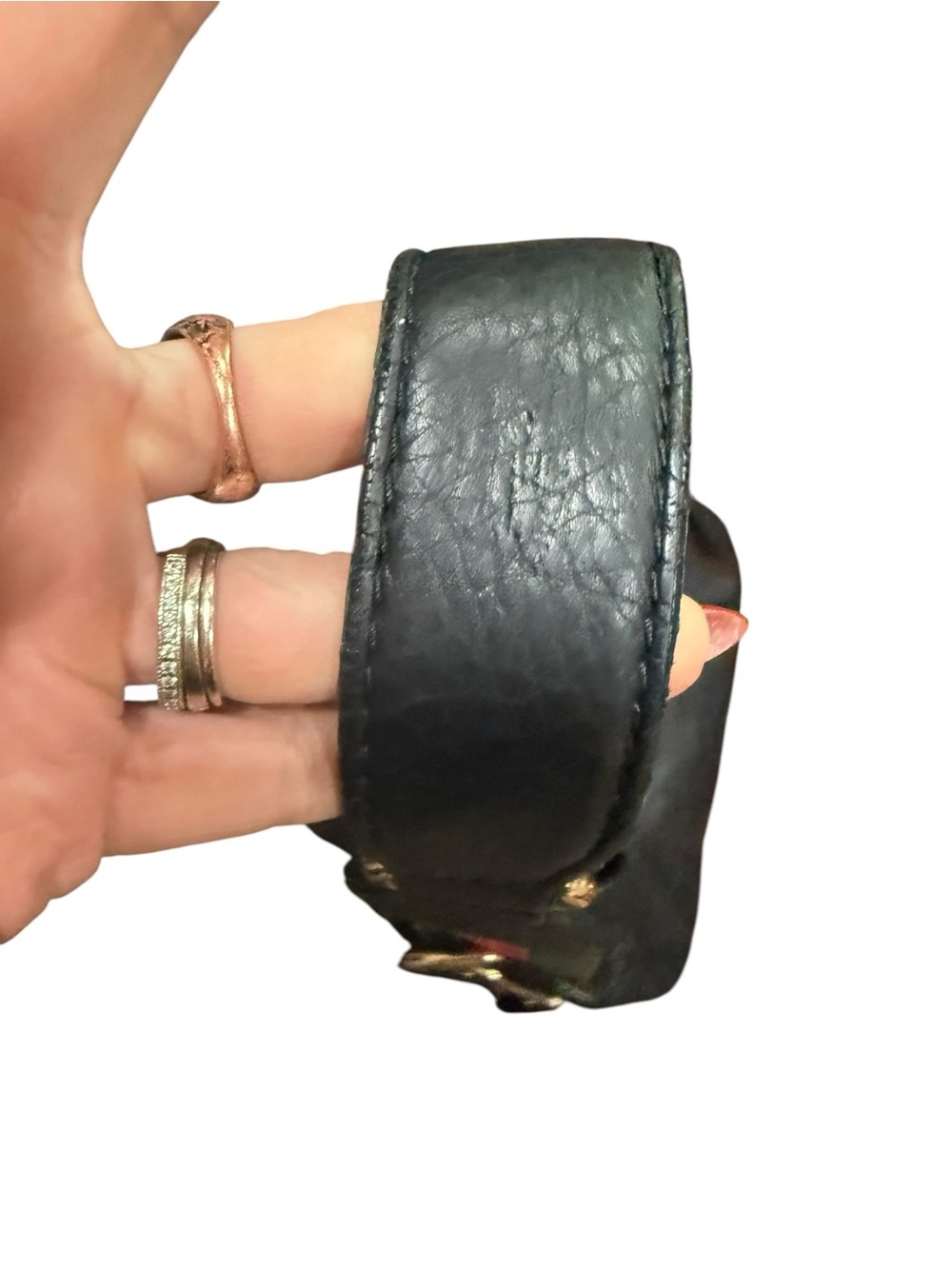 Vintage Gucci Black Pebbled Leather Web Stripe Hobo Shoulder Bag Italy Auth - Picture 8 of 17